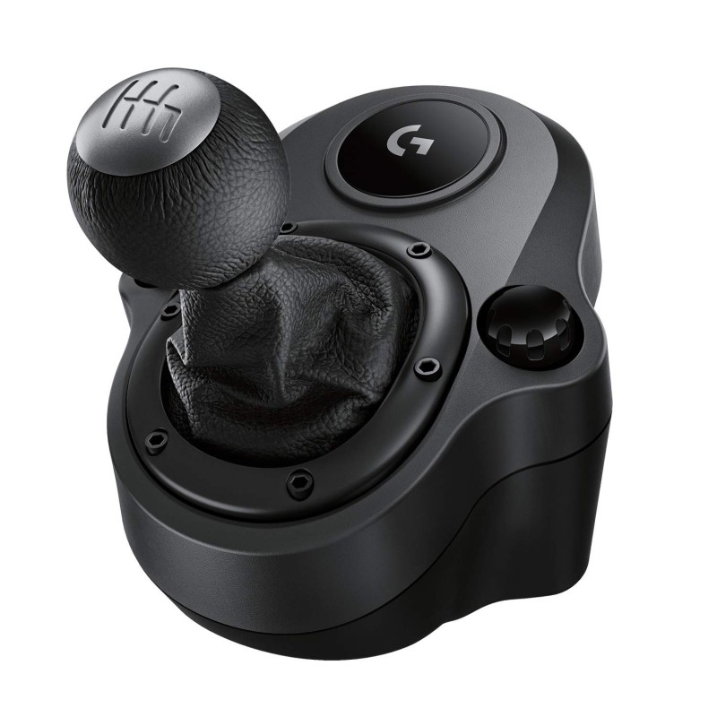 Logitech G Driving Force Racing Wheels Shifter for G29, G920 & G923, 6 Speed, Push Down Reverse Gear, Steel and Leather Construction - Black Logitech G Driving Force Racing Wheels Shifter for G29, G920 & G923, 6 Speed, Push Down Reverse Gear, Steel and Leather Construction - Black