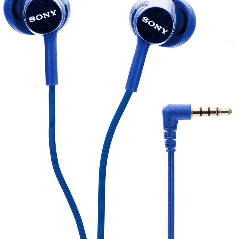 Sony MDR-EX150AP Wired In Ear Headphone with Mic (Blue)