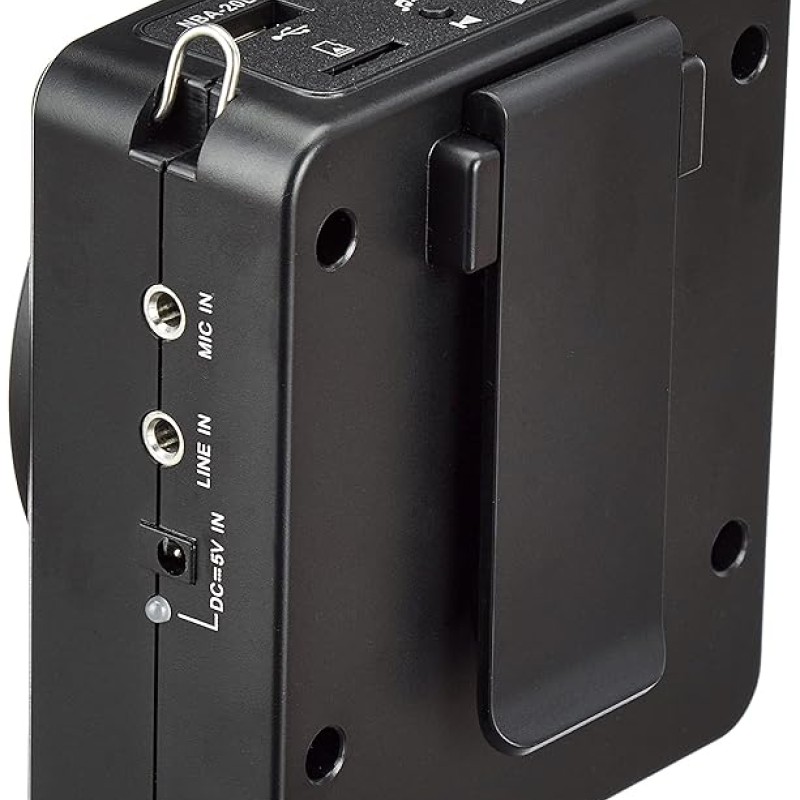 Ahuja Portable PA Neckband System NBA-20Dp Rechargeable with 1 Neckband Mic with USB and SD Card Input, Black, 340gms Ahuja Portable PA Neckband System NBA-20Dp Rechargeable with 1 Neckband Mic with USB and SD Card Input, Black, 340gms