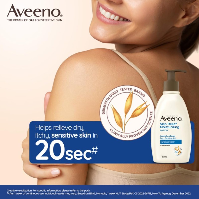 Aveeno Skin Relief Moisturizing Lotion, 354 ml (Bottle might vary) Aveeno Skin Relief Moisturizing Lotion, 354 ml (Bottle might vary)
