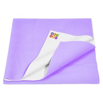 BeyBee Cotton Waterproof Quick Dry Sheet for Baby| Bed Pad Anti-Piling Fleece Extra Absorbent Washable Matress Protector| Baby Bed Protector Sheet for Toddler Children, Large Size, 140X100Cm, Voilet