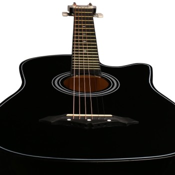 JuĆĀ¢rez Acoustic Guitar, 38 Inch Cutaway, 038C with Bag, Strings, Pick and Strap, Black JuĆĀ¢rez Acoustic Guitar, 38 Inch Cutaway, 038C with Bag, Strings, Pick and Strap, Black