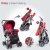LuvLap Sunshine Baby Stroller/Pram for 0 to 3 Years, New Born/Toddler/Kid, 5 Point Safety Harness, Adjustable backrest, 360� Swivel Wheel, Large Storage Basket, Reversible Handlebar (Red) LuvLap Sunshine Baby Stroller/Pram for 0 to 3 Years, New Born/Toddler/Kid, 5 Point Safety Harness, Adjustable backrest, 360� Swivel Wheel, Large Storage Basket, Reversible Handlebar (Red)