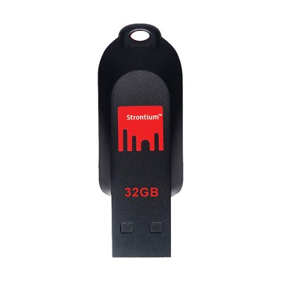 Strontium Pollex USB 32 GB Flash Drive (Black, Red) Strontium Pollex USB 32 GB Flash Drive (Black, Red)