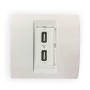 Wayona 18W Dual USB Socket Fast Charger Compatible with Anchor Roma Switch Plate - White