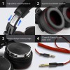 OneOdio Over Ear Headphones Studio Wired Bass Headsets with 50mm Driver, Foldable Lightweight Headphones with Shareport and Mic for DJ Monitoring Mixing Guitar PC TV (Pro-50) OneOdio Over Ear Headphones Studio Wired Bass Headsets with 50mm Driver, Foldable Lightweight Headphones with Shareport and Mic for DJ Monitoring Mixing Guitar PC TV (Pro-50)