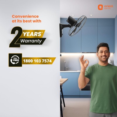 Orient Electric 400 MM Wall-44 Trendz Mount Fan | Wall Mount Fan for Home & Kitchen | Powerful Motor with High Air Delivery |Smooth Oscilation, 3-Speed Control | 2 Years Warranty | Slate Grey Orient Electric 400 MM Wall-44 Trendz Mount Fan | Wall Mount Fan for Home & Kitchen | Powerful Motor with High Air Delivery |Smooth Oscilation, 3-Speed Control | 2 Years Warranty | Slate Grey