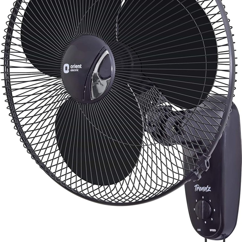 Orient Electric 400 MM Wall-44 Trendz Mount Fan | Wall Mount Fan for Home & Kitchen | Powerful Motor with High Air Delivery |Smooth Oscilation, 3-Speed Control | 2 Years Warranty | Slate Grey Orient Electric 400 MM Wall-44 Trendz Mount Fan | Wall Mount Fan for Home & Kitchen | Powerful Motor with High Air Delivery |Smooth Oscilation, 3-Speed Control | 2 Years Warranty | Slate Grey