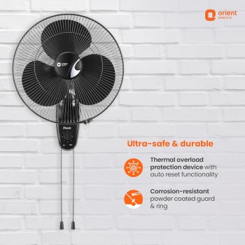 Orient Electric 400 MM Wall-44 Trendz Mount Fan | Wall Mount Fan for Home & Kitchen | Powerful Motor with High Air Delivery |Smooth Oscilation, 3-Speed Control | 2 Years Warranty | Slate Grey Orient Electric 400 MM Wall-44 Trendz Mount Fan | Wall Mount Fan for Home & Kitchen | Powerful Motor with High Air Delivery |Smooth Oscilation, 3-Speed Control | 2 Years Warranty | Slate Grey