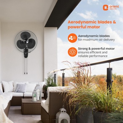 Orient Electric 400 MM Wall-44 Trendz Mount Fan | Wall Mount Fan for Home & Kitchen | Powerful Motor with High Air Delivery |Smooth Oscilation, 3-Speed Control | 2 Years Warranty | Slate Grey Orient Electric 400 MM Wall-44 Trendz Mount Fan | Wall Mount Fan for Home & Kitchen | Powerful Motor with High Air Delivery |Smooth Oscilation, 3-Speed Control | 2 Years Warranty | Slate Grey