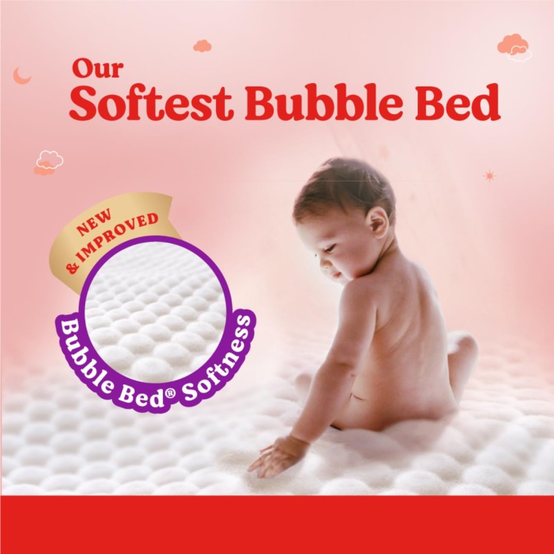 Huggies Complete Comfort Wonder Pants | Pant Style Baby Diapers M Size, 76 Count | India's Fastest Absorbing Diaper, Patented Dry Xpert Channel, Ideal for 7 to 12 Kgs