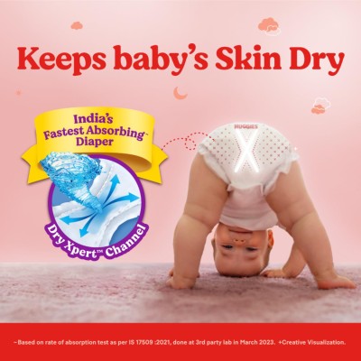 Huggies Complete Comfort Wonder Pants | Pant Style Baby Diapers M Size, 76 Count | India's Fastest Absorbing Diaper, Patented Dry Xpert Channel, Ideal for 7 to 12 Kgs