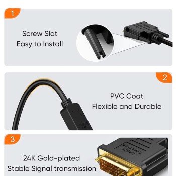 CableCreation DVI to HDMI Cable 0.5ft, Short Bi-Directional HDMI Female to DVI-D(24+1) Male Adapter, 1080P DVI-D to HDMI Conveter for PC, TV Box, PS5, Xbox CableCreation DVI to HDMI Cable 0.5ft, Short Bi-Directional HDMI Female to DVI-D(24+1) Male Adapter, 1080P DVI-D to HDMI Conveter for PC, TV Box, PS5, Xbox