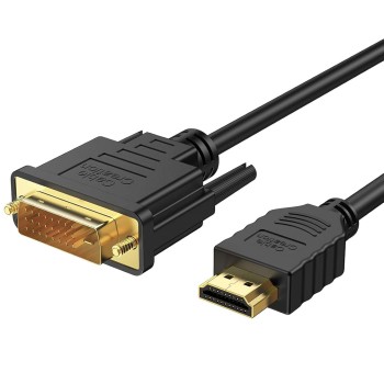 CableCreation DVI to HDMI Cable, 5ft HDMI Male to DVI-D Male Bi-Directional Adapter Cable, HDMI to DVI-D 24+1 High Speed Cable Support 1080P HD for Raspberry Pi, Roku, Xbox One, PS5