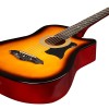 Juârez Acoustic Guitar, 38 Inch Cutaway, 038C with Bag, Strings, Pick and Strap, Black (Acoustic Guitar Kit, SUNBURST) Juârez Acoustic Guitar, 38 Inch Cutaway, 038C with Bag, Strings, Pick and Strap, Black (Acoustic Guitar Kit, SUNBURST)