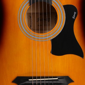 Juârez Acoustic Guitar, 38 Inch Cutaway, 038C with Bag, Strings, Pick and Strap, Black (Acoustic Guitar Kit, SUNBURST)