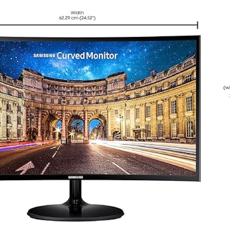 Samsung 27-inch(68.5cm) FHD, 1800R Curved Monitor, VA Panel, Slim Design, AMD FreeSync, Flicker Free, HDMI, Audio Ports (LC27F390FHWXXL, Black) Samsung 27-inch(68.5cm) FHD, 1800R Curved Monitor, VA Panel, Slim Design, AMD FreeSync, Flicker Free, HDMI, Audio Ports (LC27F390FHWXXL, Black)