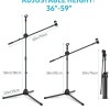 Powerpak MS-1001 3 Leg Boom Dual Microphone Stand with Dual Mic Clip Holders | for Studio Recording, Speech, Stage,Outdoor Activities (Black) Powerpak MS-1001 3 Leg Boom Dual Microphone Stand with Dual Mic Clip Holders | for Studio Recording, Speech, Stage,Outdoor Activities (Black)