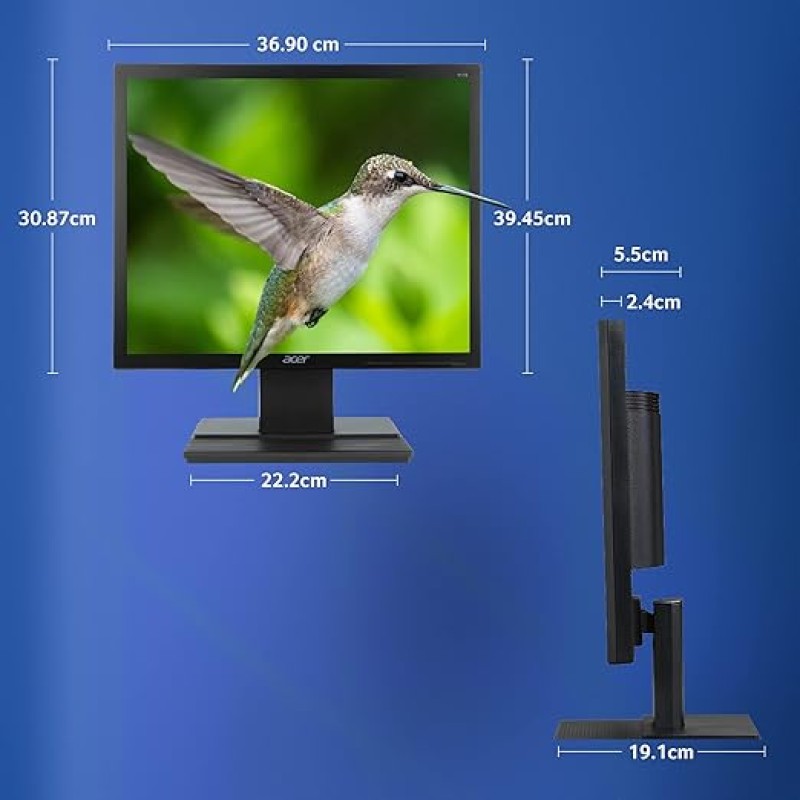 Acer V176L 17-inch(44cm) Square 1280 X 1024 (SXGA) Resolution LED Backlit Computer Monitor, 250 Nits, 5 MS Response Time, TCO Certified, Black Acer V176L 17-inch(44cm) Square 1280 X 1024 (SXGA) Resolution LED Backlit Computer Monitor, 250 Nits, 5 MS Response Time, TCO Certified, Black