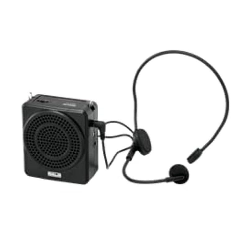 Ahuja NBA-15 Portable Rechargeable Speaker with 1 No Neckband Microphone, Black, 340GMS Ahuja NBA-15 Portable Rechargeable Speaker with 1 No Neckband Microphone, Black, 340GMS