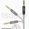 CableCreation Audio Auxiliary Stereo Extension Cable TRS 3.5mm Stereo Jack Male to Female, Stereo Jack Cord for Phones, Headphones, Speakers, Tablets, PC, MP3 Player 15FT (Black & White) CableCreation Audio Auxiliary Stereo Extension Cable TRS 3.5mm Stereo Jack Male to Female, Stereo Jack Cord for Phones, Headphones, Speakers, Tablets, PC, MP3 Player 15FT (Black & White)