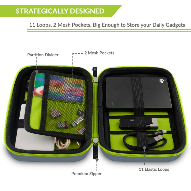 Tizum Gray Gadget Organiser Bag Tizum Gray Gadget Organiser Bag