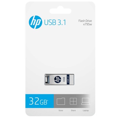 HP x795w 32GB USB 3.1 Pen Drive (Silver) HP x795w 32GB USB 3.1 Pen Drive (Silver)