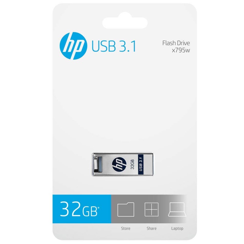 HP x795w 32GB USB 3.1 Pen Drive (Silver) HP x795w 32GB USB 3.1 Pen Drive (Silver)