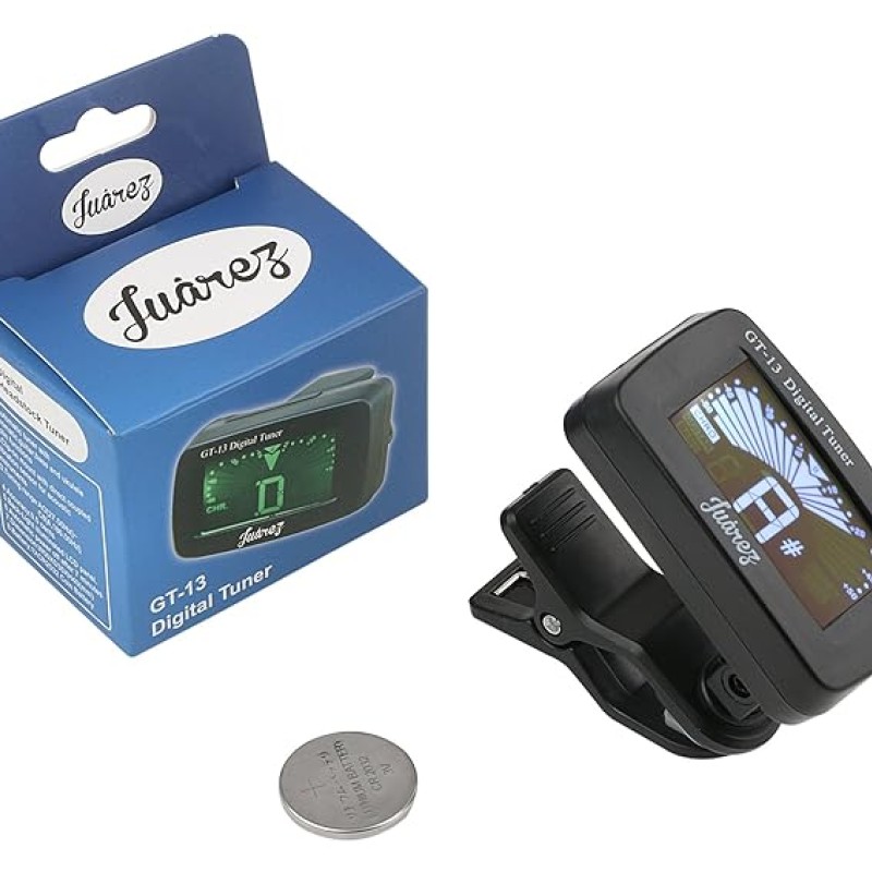 Juârez GT-13 Digital LCD Guitar Bass Violin Ukulele Clip On Automatic Chromatic Tuner Juârez GT-13 Digital LCD Guitar Bass Violin Ukulele Clip On Automatic Chromatic Tuner