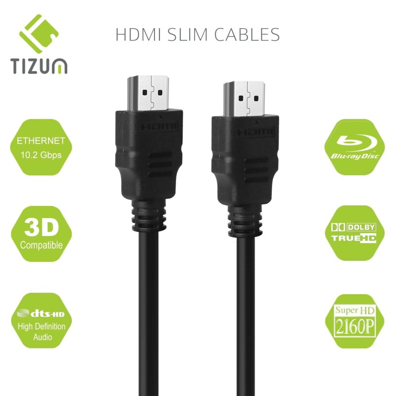 Tizum HDMI Cable 4K High Speed HDMI Cord 10.2 Gbps with Ethernet Support 4K,24Hz for All HDMI Devices, Laptop, Computer, UHD TV, Monitor, Xbox 360, PS4, PS5, Gaming Console (1.5 Meter/ 5 Feet) Tizum HDMI Cable 4K High Speed HDMI Cord 10.2 Gbps with Ethernet Support 4K,24Hz for All HDMI Devices, Laptop, Computer, UHD TV, Monitor, Xbox 360, PS4, PS5, Gaming Console (1.5 Meter/ 5 Feet)