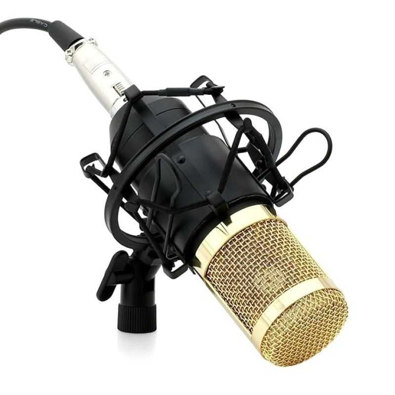 Powerpak Bm 800 Black Professional Condenser Microphone Mic Sound Studio Recording Dynamic (Requires Phantom Power) - Xlr Powerpak Bm 800 Black Professional Condenser Microphone Mic Sound Studio Recording Dynamic (Requires Phantom Power) - Xlr