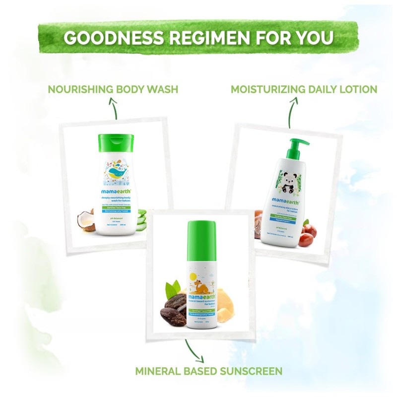 Mamaearth Deeply Nourishing Body Wash For Babies - 200ml | Infused with Coconut Oil, Orange Essential Oil & Aloe Vera Extract | Deeply Nourishing, Tear-Free Cleanser Mamaearth Deeply Nourishing Body Wash For Babies - 200ml | Infused with Coconut Oil, Orange Essential Oil & Aloe Vera Extract | Deeply Nourishing, Tear-Free Cleanser