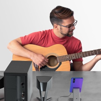 CableCreation RCA Cable, 3.5 mm to RCA Stereo Audio Y Splitter, 2RCA Male to Male Cable for TV, Smartphones, MP3, Tablets, Speakers, Home Theater (1.6 ft, Gold Plated Black)