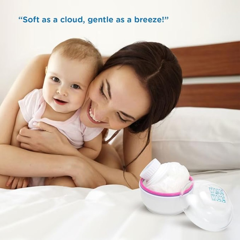 Mee Mee Soft-Feel Blue Powder Puff with with Box Holder Container for New Born and Kids | Gentle Touch for Your Little One's Skin | BPA-Free (Single Pack) Mee Mee Soft-Feel Blue Powder Puff with with Box Holder Container for New Born and Kids | Gentle Touch for Your Little One's Skin | BPA-Free (Single Pack)
