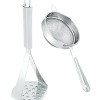 Petals Stainless Steel Tea Strainer and Masher Set, 2-Pieces, Silver Petals Stainless Steel Tea Strainer and Masher Set, 2-Pieces, Silver