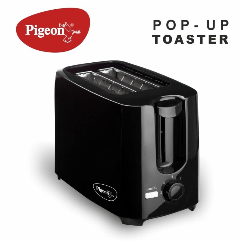 Pigeon by Stovekraft 2 Slice Auto Pop up Toaster. A Smart Bread Toaster for Your Home (750 Watt) (black) Pigeon by Stovekraft 2 Slice Auto Pop up Toaster. A Smart Bread Toaster for Your Home (750 Watt) (black)