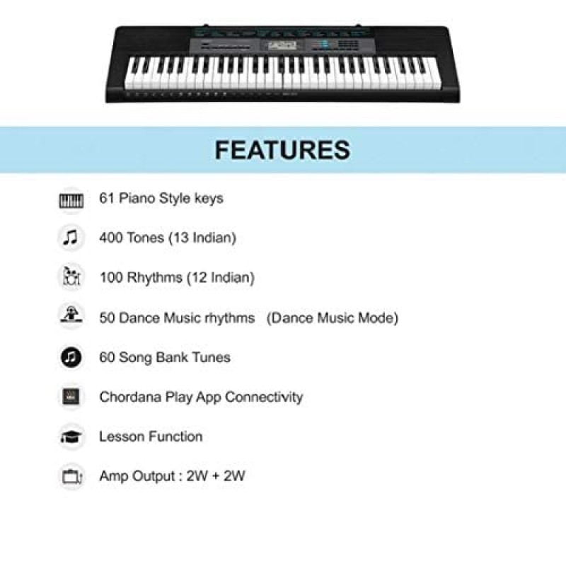 Casio CTK-2550 61-Key Portable Keyboard with Piano tones, Black Casio CTK-2550 61-Key Portable Keyboard with Piano tones, Black