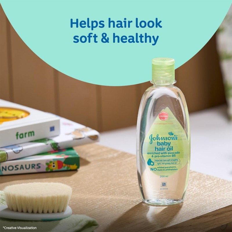 Johnson's Baby Hair Oil 200ml (Pack of 2) Johnson's Baby Hair Oil 200ml (Pack of 2)