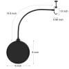 Juârez PF-100 6-inch Studio Microphone Pop Filter Shield Mask, Double Mesh Wind Screen with 360° Flexible Gooseneck and Quick Mount or Release Clamp for Recording, Singing and Broadcast Studio Juârez PF-100 6-inch Studio Microphone Pop Filter Shield Mask, Double Mesh Wind Screen with 360° Flexible Gooseneck and Quick Mount or Release Clamp for Recording, Singing and Broadcast Studio