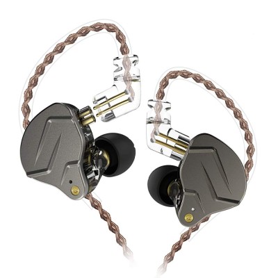 KZ ZSN Pro Dynamic Hybrid Dual Driver in Ear Earphones Detachable Tangle-Free Cable Musicians in-Ear Earbuds Headphones (Gray Without Mic) KZ ZSN Pro Dynamic Hybrid Dual Driver in Ear Earphones Detachable Tangle-Free Cable Musicians in-Ear Earbuds Headphones (Gray Without Mic)