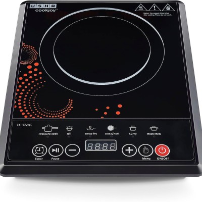 Usha Cook Joy (3616) 1600-Watt Induction Cooktop (Black)