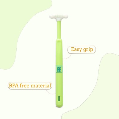 Mee Mee Tongue Cleaner for Baby | Tender Baby Oral Cleaner Toothbrush with Silicone Scraper | Suitable from 6+ Months | With Non-Slip Handle, Soft Rubber Tip and Easy Grip for Kids/Babies (Green) Mee Mee Tongue Cleaner for Baby | Tender Baby Oral Cleaner Toothbrush with Silicone Scraper | Suitable from 6+ Months | With Non-Slip Handle, Soft Rubber Tip and Easy Grip for Kids/Babies (Green)