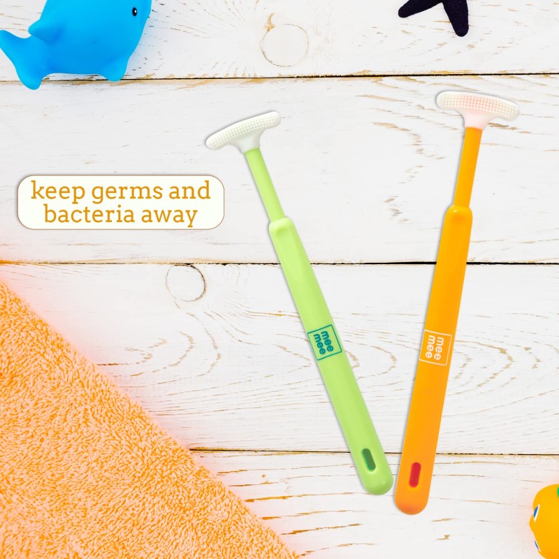 Mee Mee Tongue Cleaner for Baby | Tender Baby Oral Cleaner Toothbrush with Silicone Scraper | Suitable from 6+ Months | With Non-Slip Handle, Soft Rubber Tip and Easy Grip for Kids/Babies (Green) Mee Mee Tongue Cleaner for Baby | Tender Baby Oral Cleaner Toothbrush with Silicone Scraper | Suitable from 6+ Months | With Non-Slip Handle, Soft Rubber Tip and Easy Grip for Kids/Babies (Green)