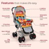 LuvLap Sunshine Baby Stroller/Pram for 0 to 3 Years, New Born/Toddler/Kid, 5 Point Safety Harness, Adjustable backrest, 360° Swivel Wheel, Large Storage Basket, Reversible Handlebar (Stripes) LuvLap Sunshine Baby Stroller/Pram for 0 to 3 Years, New Born/Toddler/Kid, 5 Point Safety Harness, Adjustable backrest, 360° Swivel Wheel, Large Storage Basket, Reversible Handlebar (Stripes)
