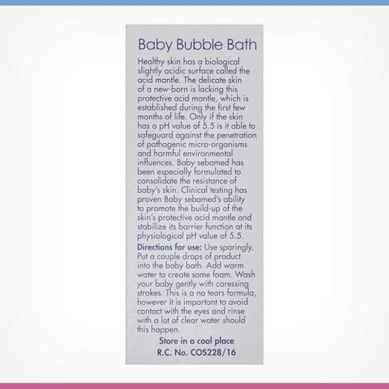 Baby Sebamed Bubble Bath|pH 5.5|With Chamomile|No Tears |200 ml Baby Sebamed Bubble Bath|pH 5.5|With Chamomile|No Tears |200 ml