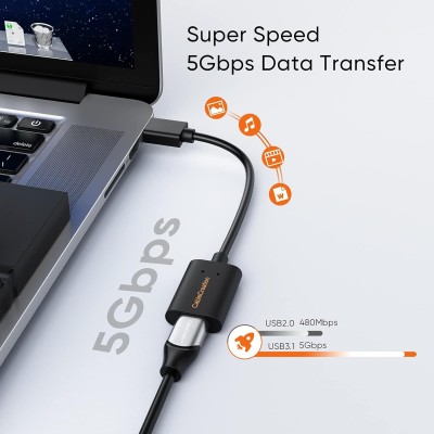 CableCreation USB Type A to USB Type C Adapter Cable, Type A 3.0 Male to Type C Female Data Converter for Laptop and PC,Oculus Quest Link CableCreation USB Type A to USB Type C Adapter Cable, Type A 3.0 Male to Type C Female Data Converter for Laptop and PC,Oculus Quest Link