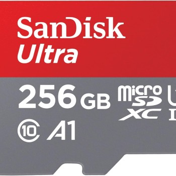 SanDisk 256GB Class 10 MicroSD Card with Adapter (SDSQUAR-256G-GN6MA)