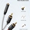 CableCreation 3.5mm to RCA Cable, 20CM 3.5mm Female to 2RCA Male Stereo Audio Cable Gold Plated for TV,Smartphones, MP3, Tablets, Speakers,Home Theater,0.75FT CableCreation 3.5mm to RCA Cable, 20CM 3.5mm Female to 2RCA Male Stereo Audio Cable Gold Plated for TV,Smartphones, MP3, Tablets, Speakers,Home Theater,0.75FT