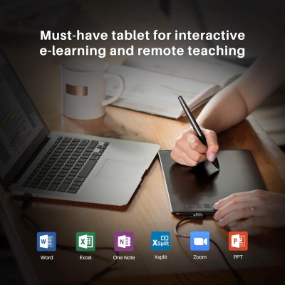 Huion Inspiroy H640P Graphics Drawing Tablet with Battery-Free Stylus and 8192 Pressure Sensitivity (Android 6.0 & Above Supported with 6.3.*3.9 Active Area) Black Huion Inspiroy H640P Graphics Drawing Tablet with Battery-Free Stylus and 8192 Pressure Sensitivity (Android 6.0 & Above Supported with 6.3.*3.9 Active Area) Black