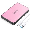 ORICO 2.5 Inch Hard Drive Enclosure USB C, 6Gbps USB 3.1 Gen 1 External SATA Drive Case for 2.5inch 9.5mm 7mm SSD HDD Up to 6TB, Tool Free, with 4 Colors to Choose, Support UASP (2588C3, Pink) ORICO 2.5 Inch Hard Drive Enclosure USB C, 6Gbps USB 3.1 Gen 1 External SATA Drive Case for 2.5inch 9.5mm 7mm SSD HDD Up to 6TB, Tool Free, with 4 Colors to Choose, Support UASP (2588C3, Pink)